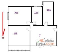 运泰公寓2室2厅1卫110㎡户型图