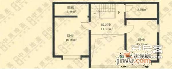 永业仁德坊2室2厅1卫100㎡户型图