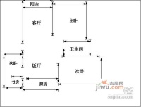 桃源兴城苑二期3室2厅1卫129㎡户型图