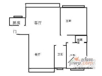 永业公寓2室2厅1卫110㎡户型图