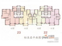 永业公寓5室2厅3卫户型图