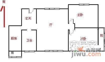 江南世纪新苑2室2厅1卫330㎡户型图