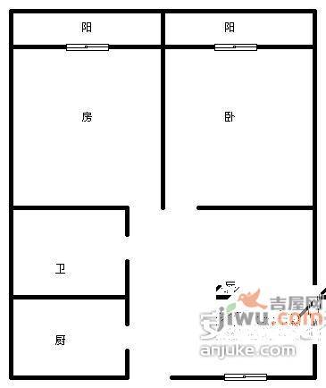 重矿大厦2室2厅1卫109㎡户型图