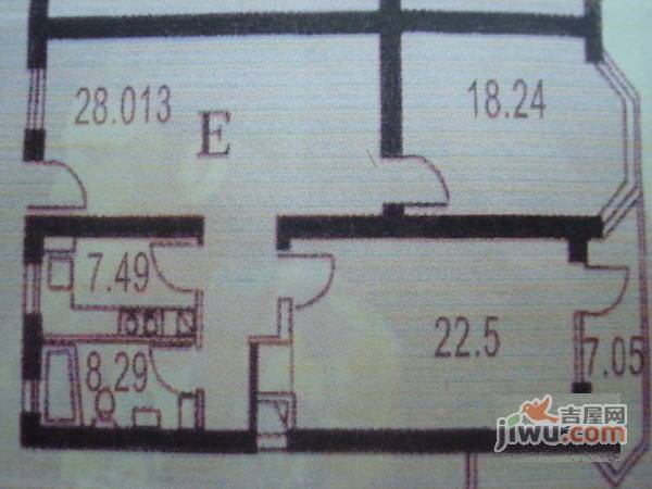 双钱公寓2室2厅1卫116㎡户型图