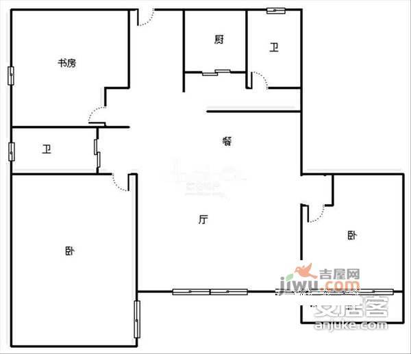 联兴大厦3室2厅2卫152㎡户型图