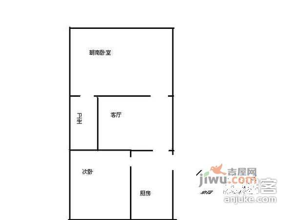 瑞雪小区2室0厅1卫55㎡户型图