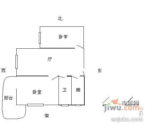 瑞金花园2室2厅2卫118㎡户型图