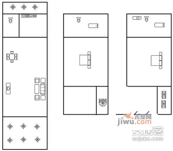 懿园2室2厅3卫108㎡户型图