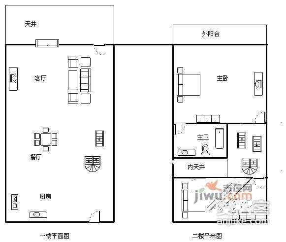 南昌路洋房4室2厅3卫200㎡户型图