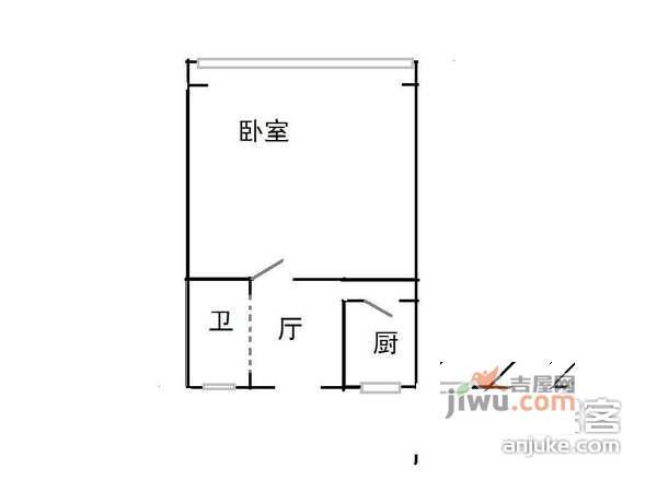 万安小区1室1厅1卫户型图