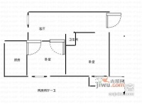 百乐小区2室1厅1卫52㎡户型图