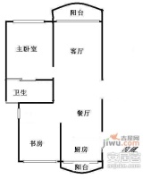 静安康寓2室2厅1卫98㎡户型图