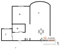 静安锦都1室2厅1卫户型图
