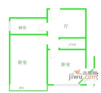 万航公寓2室1厅1卫85㎡户型图