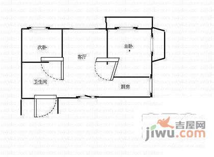 东安公寓2室2厅1卫107㎡户型图