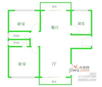 天香公寓2室2厅1卫户型图