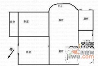 怡甸公寓2室2厅1卫85㎡户型图