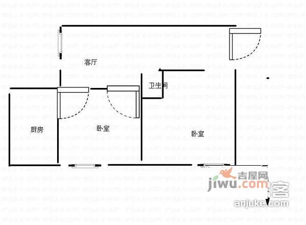 泰兴大楼1室1厅1卫户型图