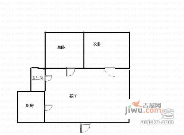 振安广场2室2厅1卫户型图