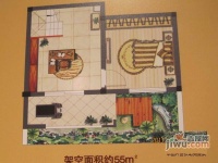 绿地新江桥城1室1厅1卫57㎡户型图