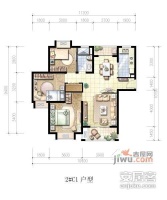 盐湖新居3室2厅1卫107㎡户型图