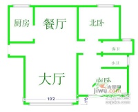 中星海兰苑2室2厅2卫83㎡户型图