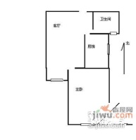 润渡佳苑1室1厅1卫54㎡户型图