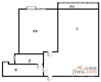 泰宸景苑1室2厅1卫68㎡户型图