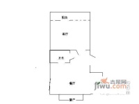 绿地新丰苑1室1厅1卫51㎡户型图