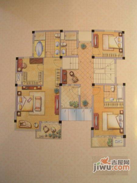 金地格林世界白金生活别墅5室3厅2卫280㎡户型图