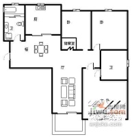 宏立瑞园3室2厅2卫115㎡户型图