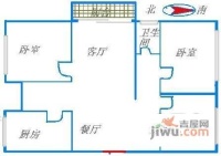 银翔新村3室1厅1卫81㎡户型图