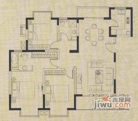 金地格林世界卢尔公寓4室2厅3卫170㎡户型图