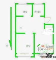 玉兰二村2室1厅1卫87㎡户型图
