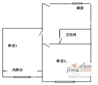 益元大楼2室1厅1卫户型图