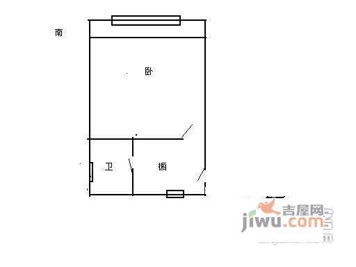 瞿四小区1室0厅1卫32㎡户型图