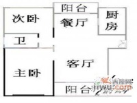 金中苑2室1厅1卫80㎡户型图