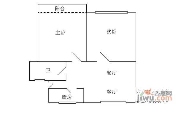 金中苑2室2厅1卫户型图