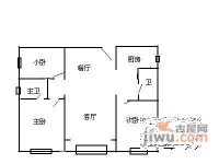 上海人家3室2厅1卫户型图