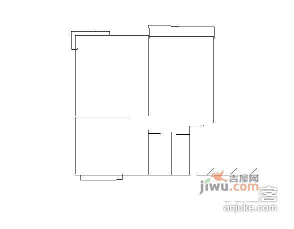 驰聘大楼2室1厅1卫71㎡户型图