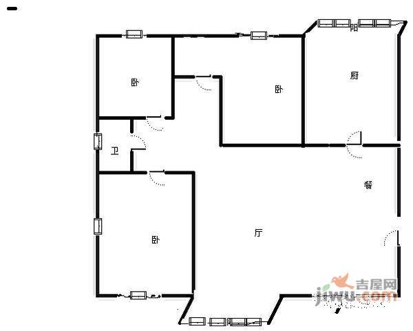 富南大厦4室2厅2卫户型图