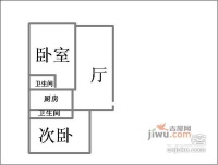 明珠家园2室2厅1卫108㎡户型图