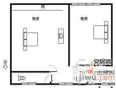 大林大楼2室0厅1卫户型图