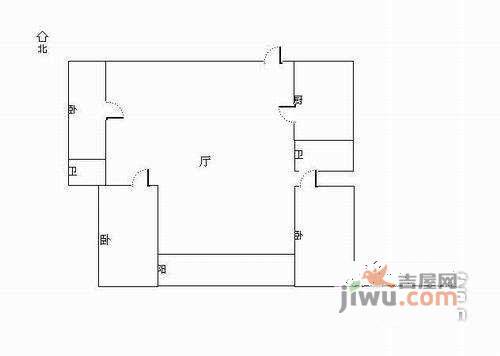 蓬莱大厦3室2厅2卫158㎡户型图