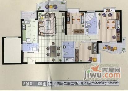 黄浦众鑫城4室2厅2卫238㎡户型图