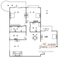 新地苑3室2厅2卫168㎡户型图