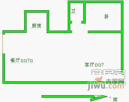 士林华苑1室1厅1卫户型图