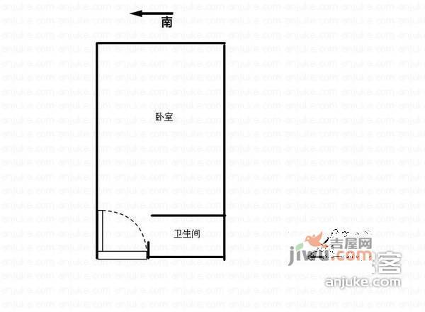 中福世福会1室0厅1卫60㎡户型图