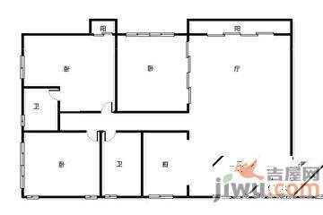 华盛大公馆4室2厅2卫户型图