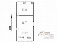 仁德坊1室1厅1卫58㎡户型图